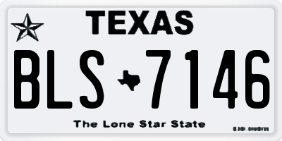 TX license plate BLS7146