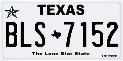 TX license plate BLS7152