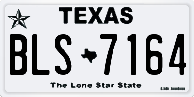 TX license plate BLS7164