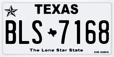 TX license plate BLS7168