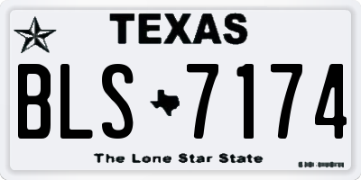 TX license plate BLS7174
