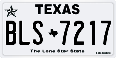 TX license plate BLS7217