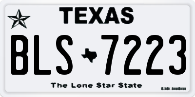 TX license plate BLS7223