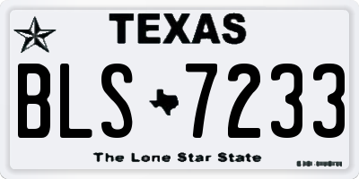 TX license plate BLS7233