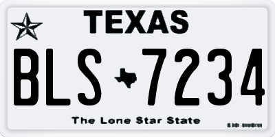 TX license plate BLS7234