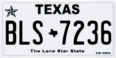TX license plate BLS7236
