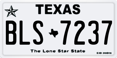 TX license plate BLS7237
