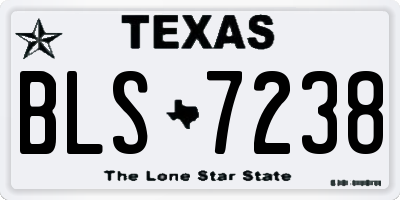 TX license plate BLS7238
