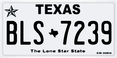 TX license plate BLS7239