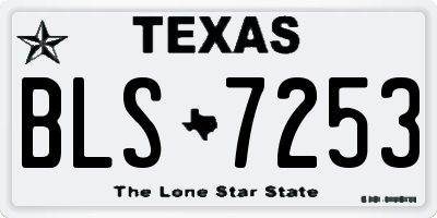 TX license plate BLS7253