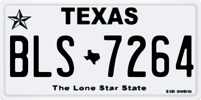 TX license plate BLS7264