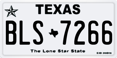 TX license plate BLS7266