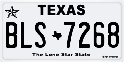 TX license plate BLS7268