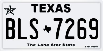 TX license plate BLS7269