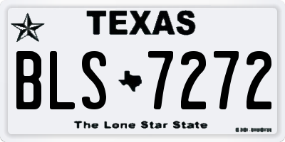 TX license plate BLS7272