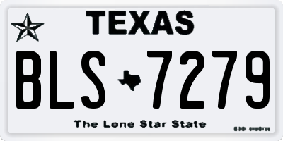 TX license plate BLS7279