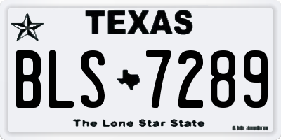 TX license plate BLS7289
