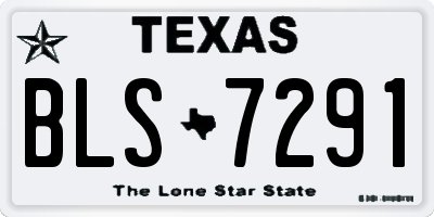 TX license plate BLS7291