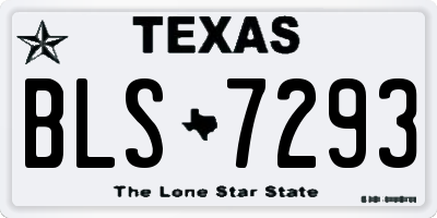 TX license plate BLS7293