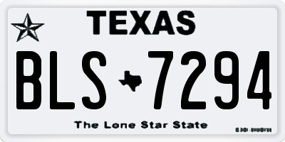 TX license plate BLS7294