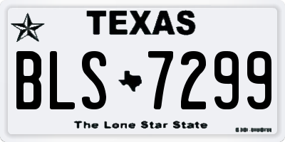 TX license plate BLS7299