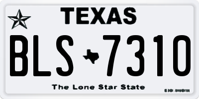 TX license plate BLS7310