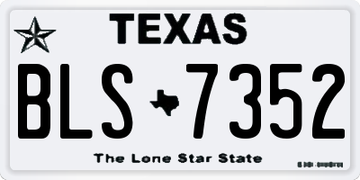 TX license plate BLS7352