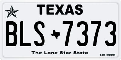 TX license plate BLS7373