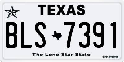 TX license plate BLS7391