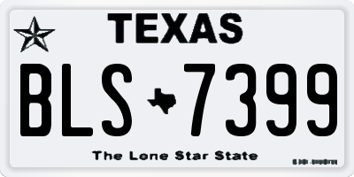 TX license plate BLS7399