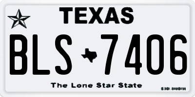 TX license plate BLS7406