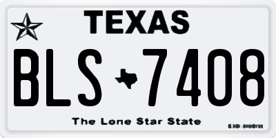 TX license plate BLS7408