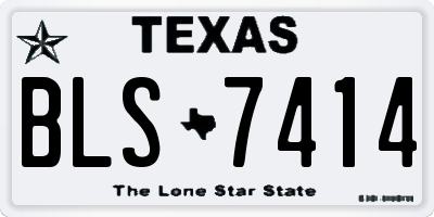 TX license plate BLS7414