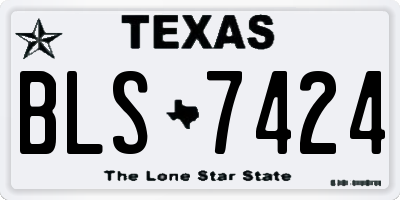 TX license plate BLS7424