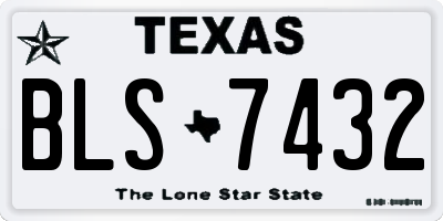 TX license plate BLS7432
