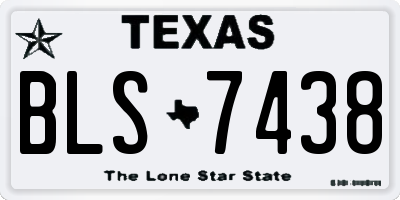 TX license plate BLS7438
