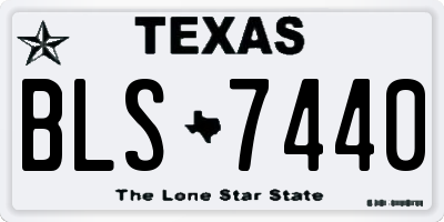 TX license plate BLS7440