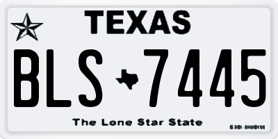 TX license plate BLS7445