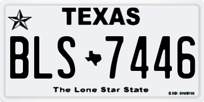 TX license plate BLS7446