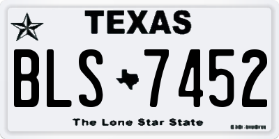 TX license plate BLS7452