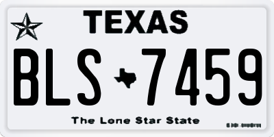 TX license plate BLS7459