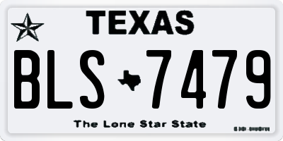 TX license plate BLS7479