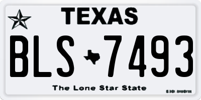 TX license plate BLS7493