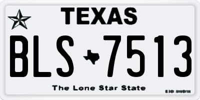 TX license plate BLS7513
