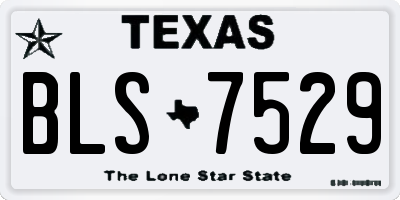 TX license plate BLS7529