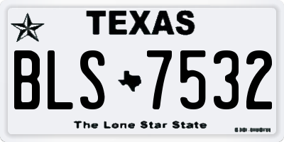 TX license plate BLS7532
