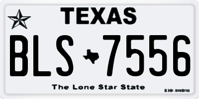 TX license plate BLS7556