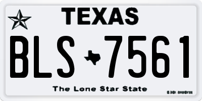 TX license plate BLS7561