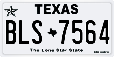 TX license plate BLS7564