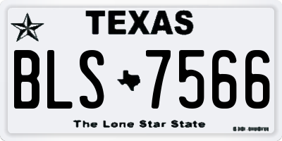 TX license plate BLS7566